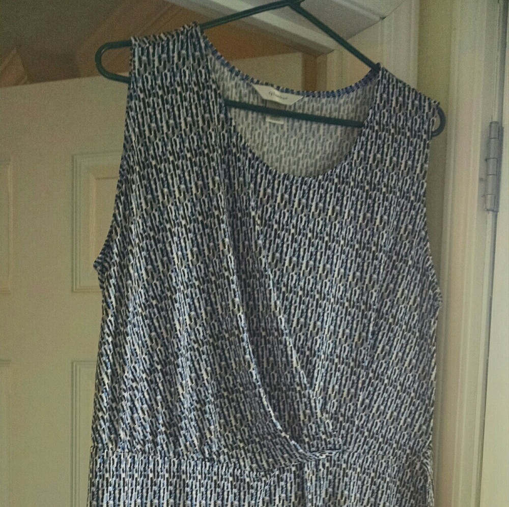 Blue and Black Dress